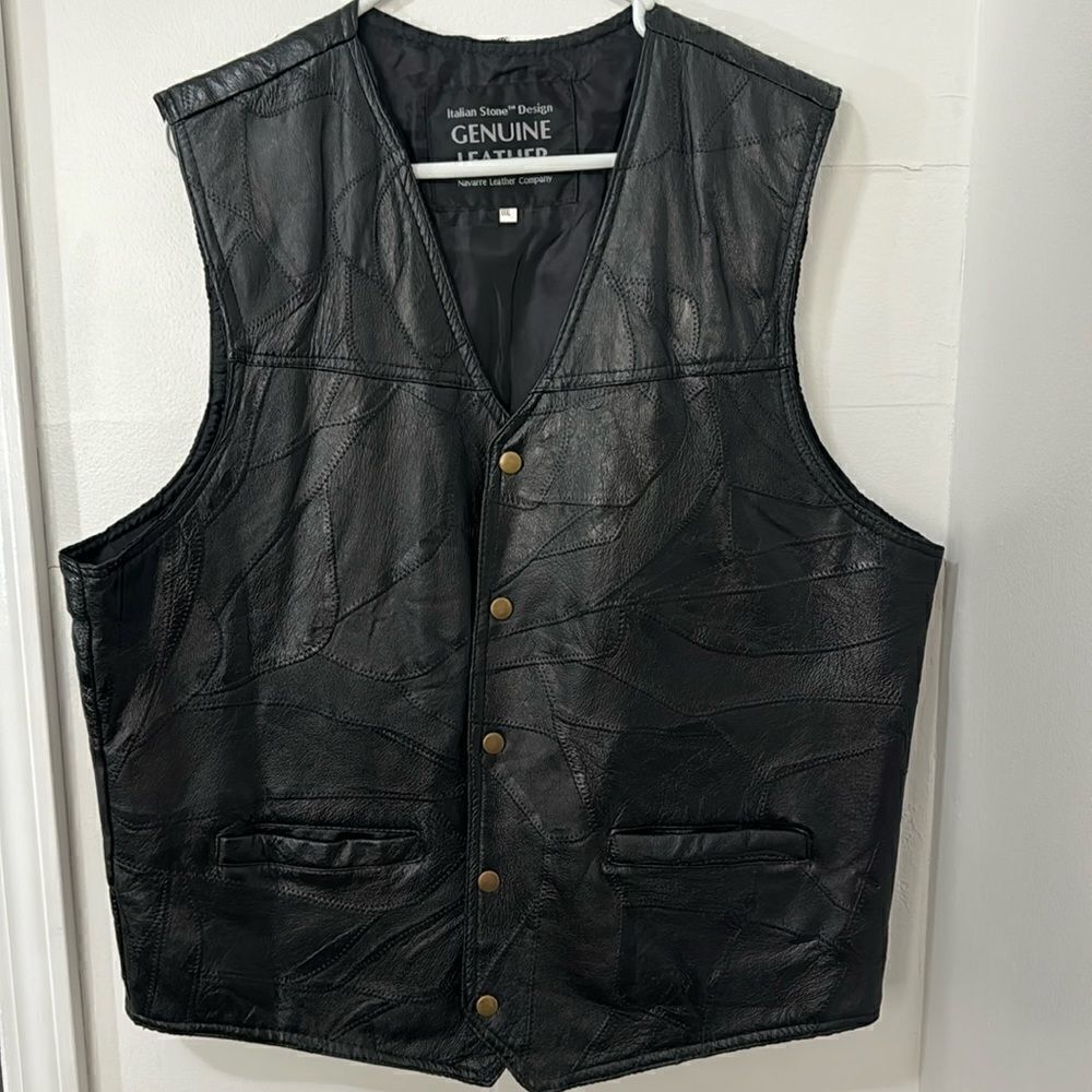 NAVARRE LEATHER COMPANY VEST SIZE XXXL